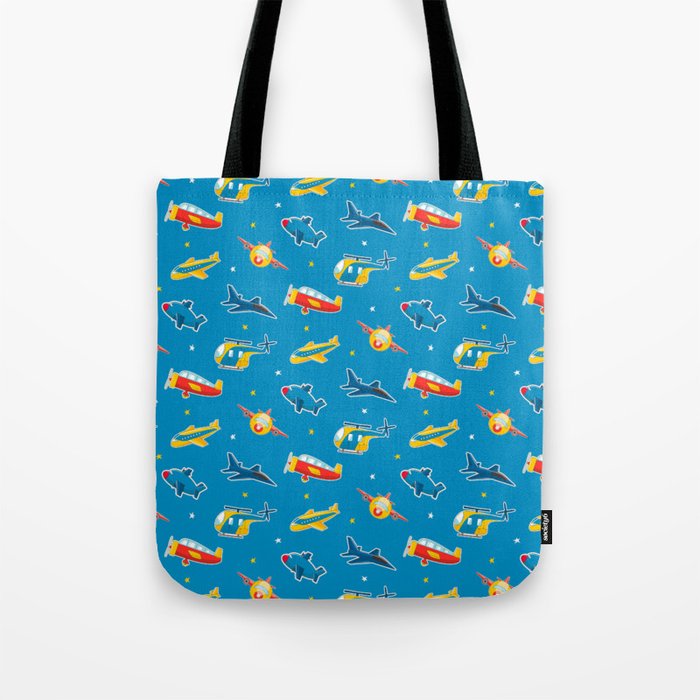 Cute plane pattern Tote Bag