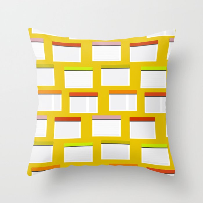 Colorful Window Pattern Throw Pillow