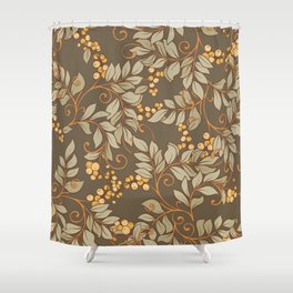 Seamless pattern, background with decorative flowers in art nouveau style, vintage, old, retro style. Shower Curtain