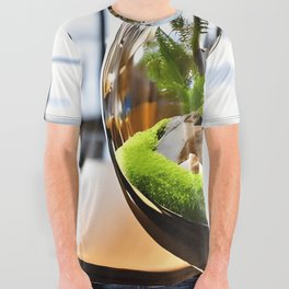 Greeny - Glass Terrarium All Over Graphic Tee