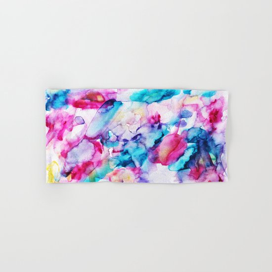 Colorful transparency || watercolor Hand & Bath Towel