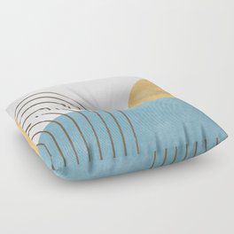 Sunny Ocean Horizon Floor Pillow