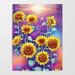 Sunflowers Song Digital Poster