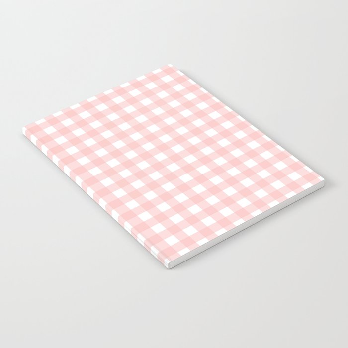 blush pink gingham Notebook