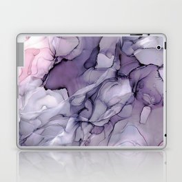 Periwinkle Rose Abstract 31922 Alcohol Ink Painting by Herzart Laptop Skin