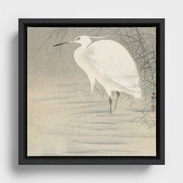 Little egret - Ohara Koson (1900-1930) Framed Canvas