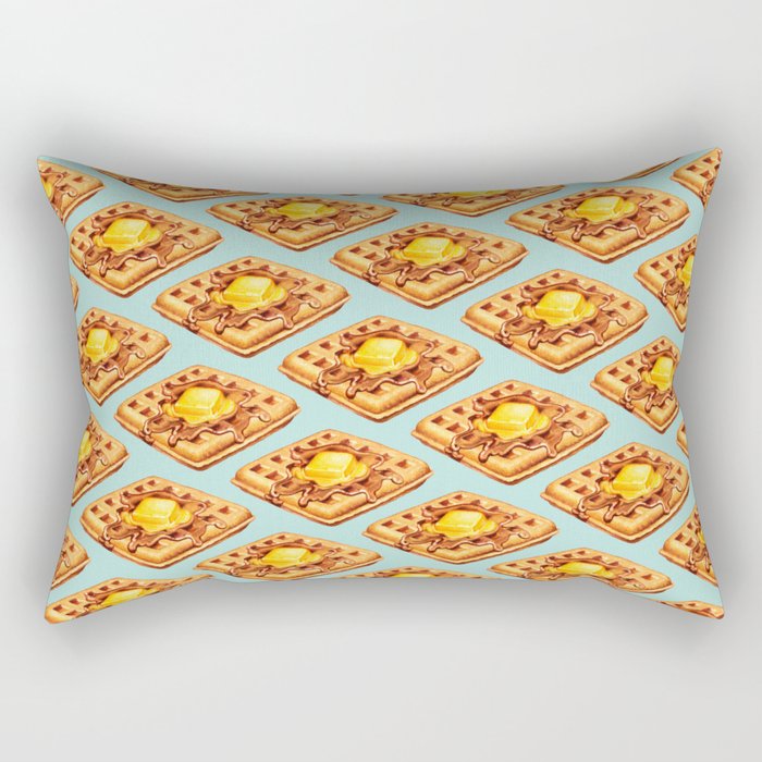 Waffle Pattern Rectangular Pillow