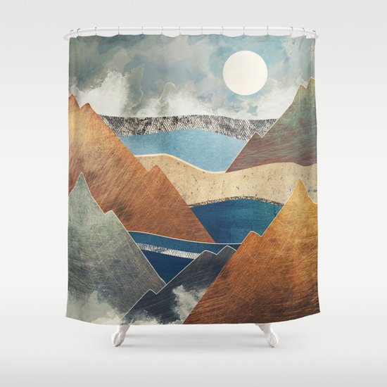 Mountain Pass Shower Curtain