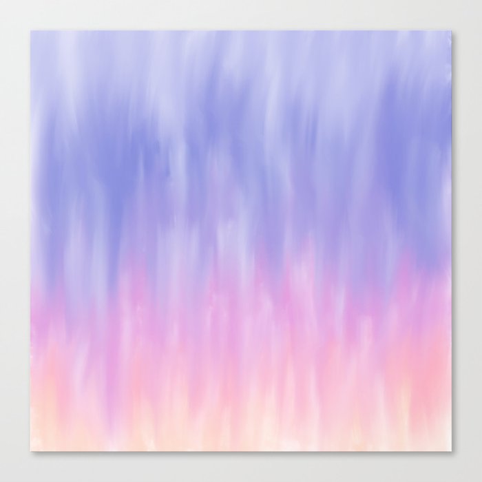 Artistic blush pink lavender watercolor ombre brushstrokes Canvas Print
