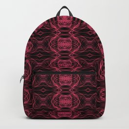 Liquid Light Series 4 ~ Red Abstract Fractal Pattern Backpack
