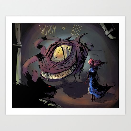 welcome alice Art Print
