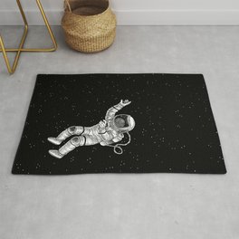 Astronaut in the outer space Area & Throw Rug