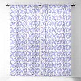 Very Peri Hugs and kisses Valentine gift Sheer Curtain