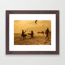 Kitesurfing Framed Art Print | Kitesurf, Kitesurfing, Action, Sport, Kitesurfer, Photo, Muine, Surfboard, Board, Kiter 