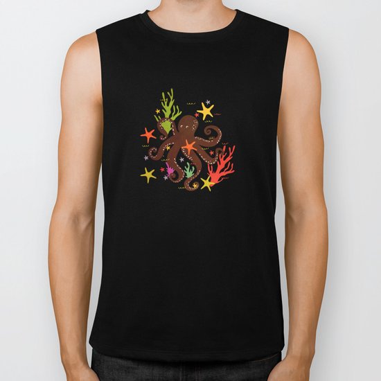 Friends around the sea Biker Tank