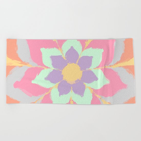 Flower Power Beach Towel