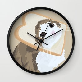 Breadface Cat Wall Clock