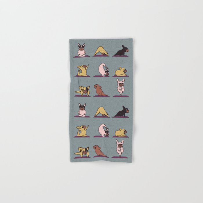 Frenchie Yoga Art Print by Huebucket | Society6
