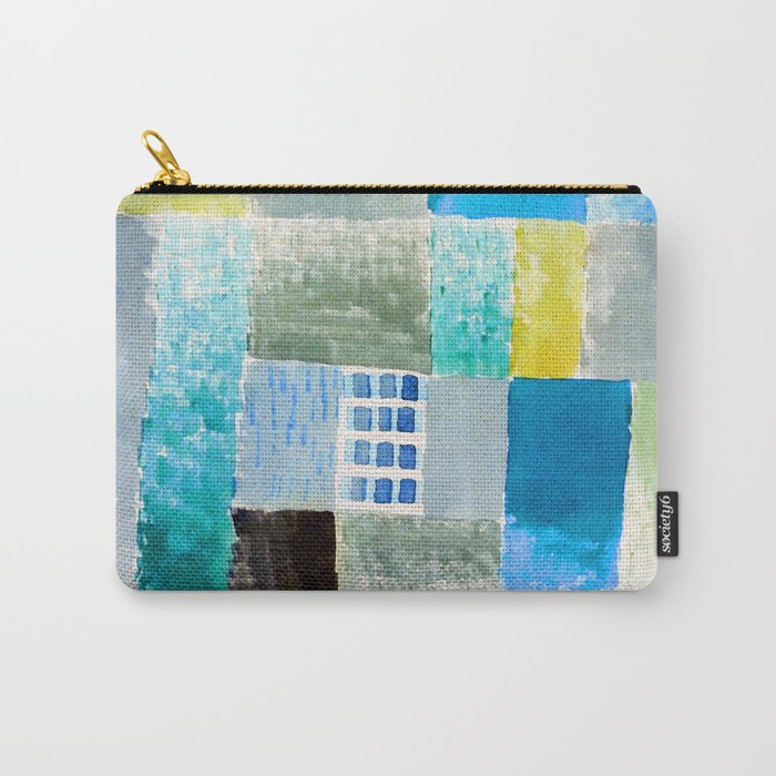 First house in a settlement Painting by Paul Klee Bauhaus  Carry-All Pouch