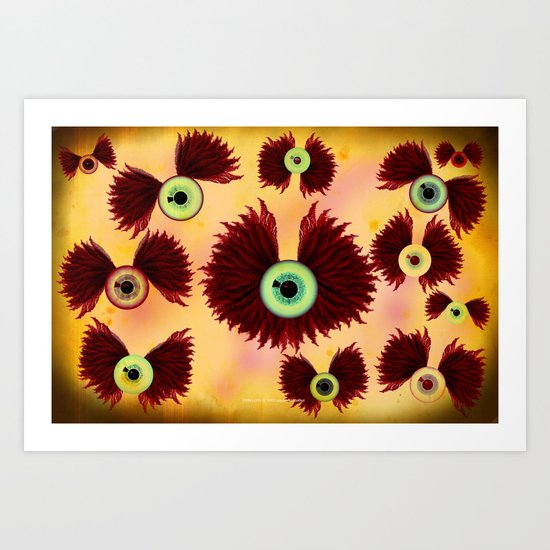 FLYING EYES 028 Art Print
