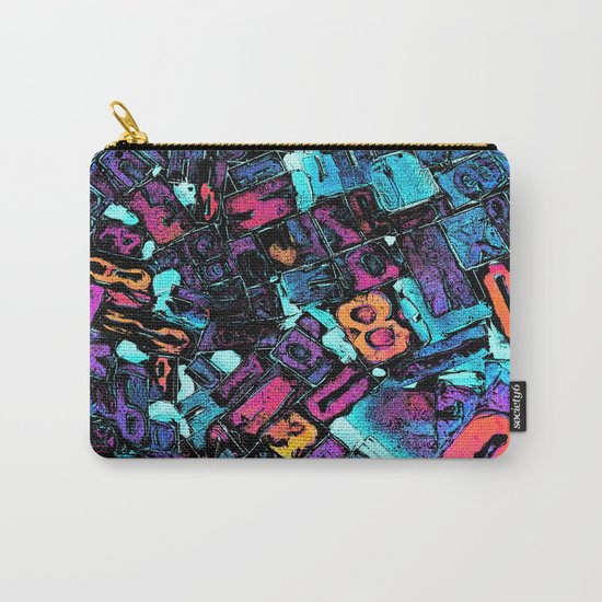 Pop Art Typeset Carry-All Pouch