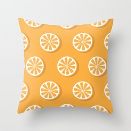 Orange Slices Pattern Background For Restaurant Kitchen Throw Pillow
