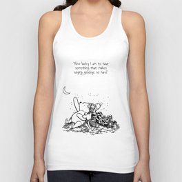 winnie baby nursery art pooh tigger and piglet quote Tank Top