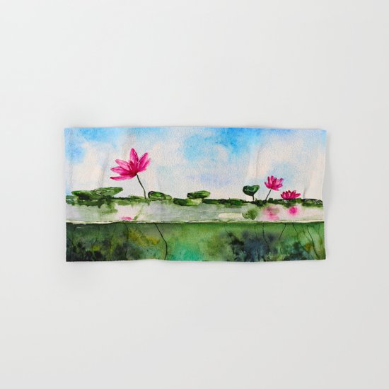 Lotus pond Hand & Bath Towel