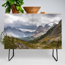 Beautiful Autumn Season in Canadian Mountains Fall Background Credenza