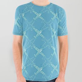 children's pattern-pantone color-solid color-light blue All Over Graphic Tee