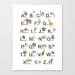 Alphabet for children Canvas Print
