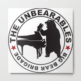 The UnBearables Metal Print | Bear, Stars, Stencil, Star, Typography, Thirsty, Owenbenjamin, Comedy, Drink, Graphicdesign 