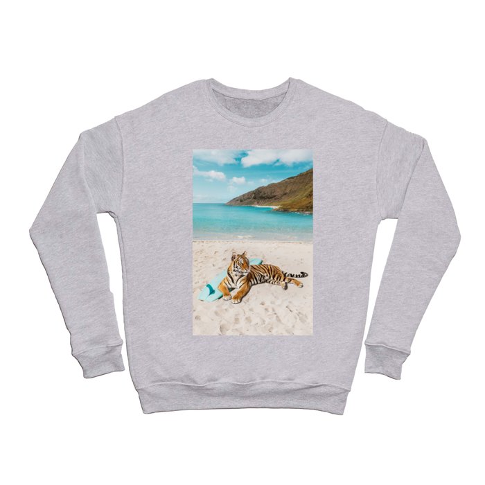 Tiger's Surf Beach Crewneck Sweatshirt