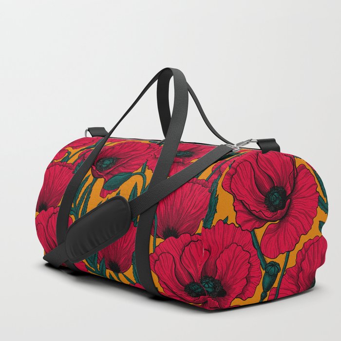 Red poppy garden    Duffle Bag