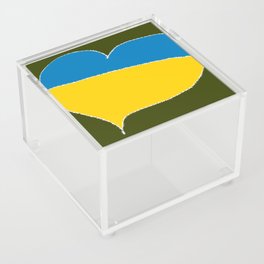 Ukrainian flag Acrylic Box
