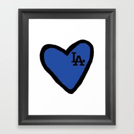 Love LA - Blue Framed Art Print
