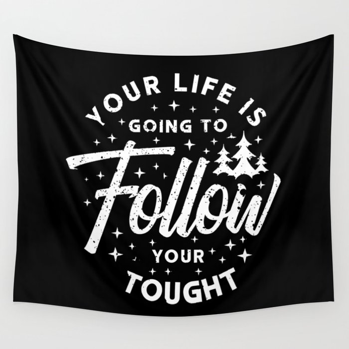 Inspirational Typography Quote Wall Tapestry