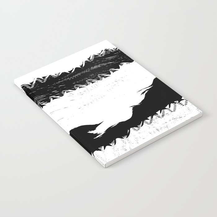 Abstract black and white stripes Notebook