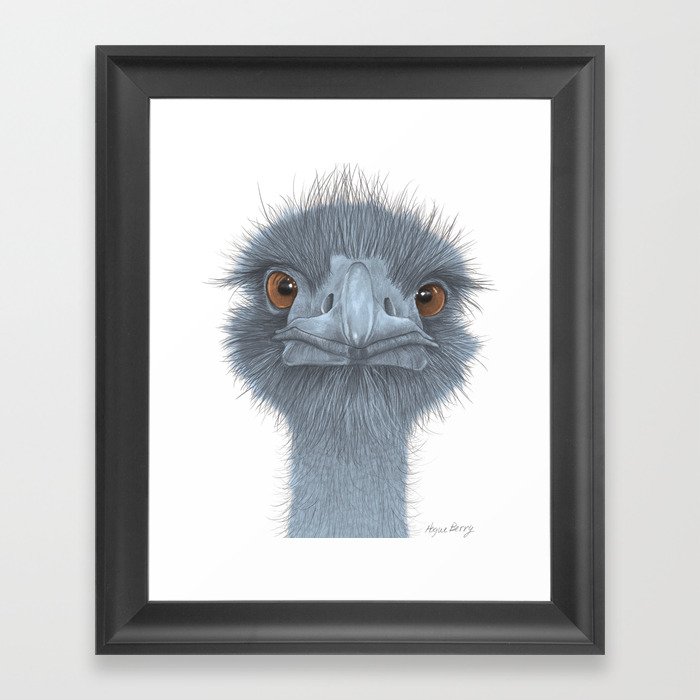 The Blue Emu Framed Art Print by WendyBerry