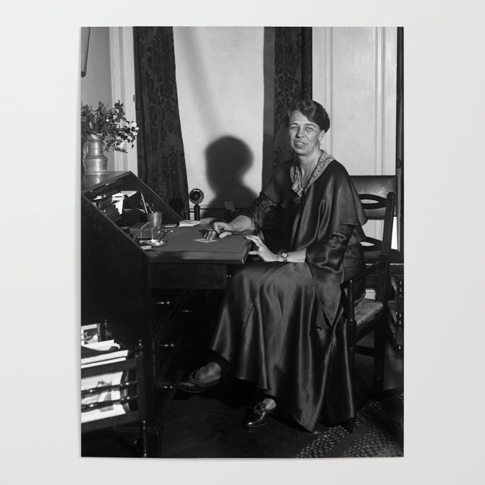 Eleanor Roosevelt At Her Desk - Circa 1933 Poster