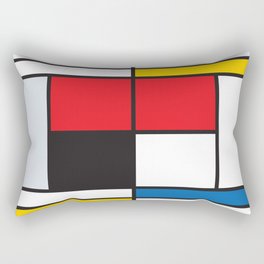 Tennis Court Mondrian Rectangular Pillow