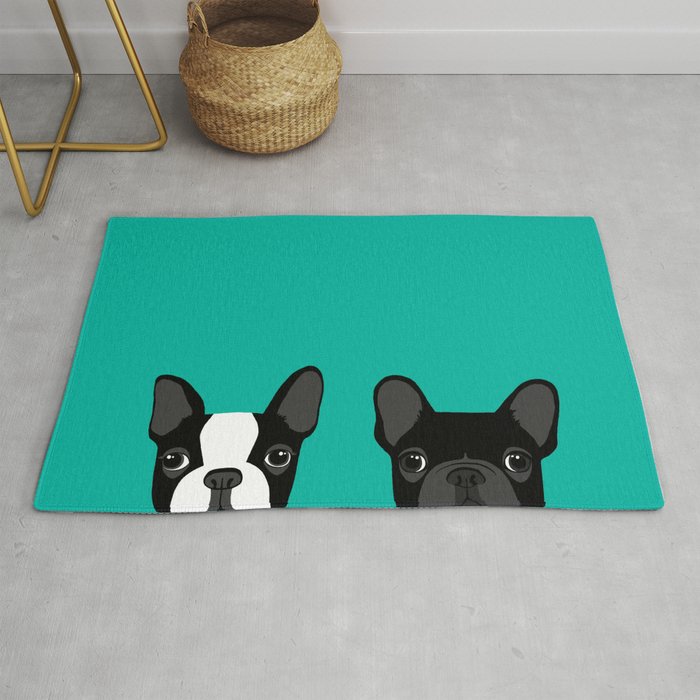 Boston Terrier and French Bulldog Rug