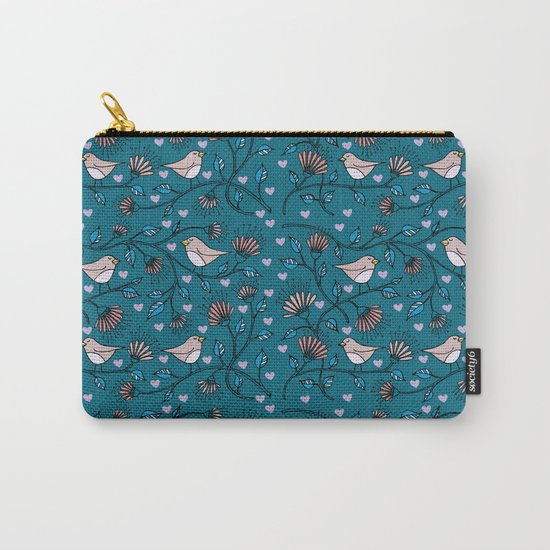 Birds Pattern Carry-All Pouch