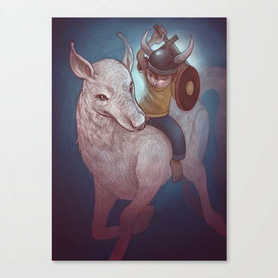 Boy and His Beast Canvas Print