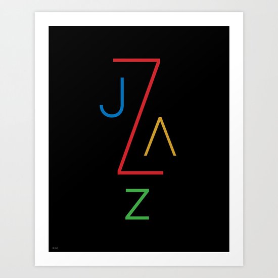 Jazz Type Art Print