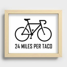 24 Miles Per Taco Cycling Recessed Framed Print
