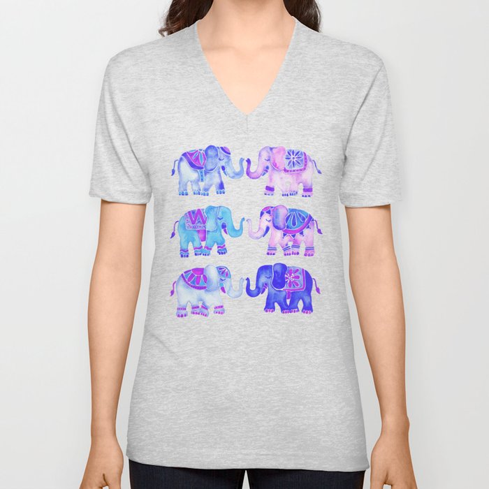 Elephant Collection – Indigo Palette V Neck T Shirt