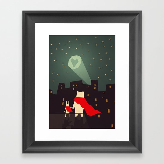 The city needs love Framed Art Print