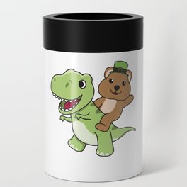 Quokka With T-rex St. Patrick's Day Ireland Can Cooler