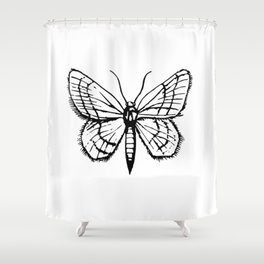 Moth illustration. Shower Curtain
